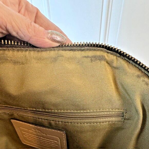 Coach Cora Domed Satchel F26184 Brown Coated Canvas/Leather Handbag Purse - Picture 14 of 14